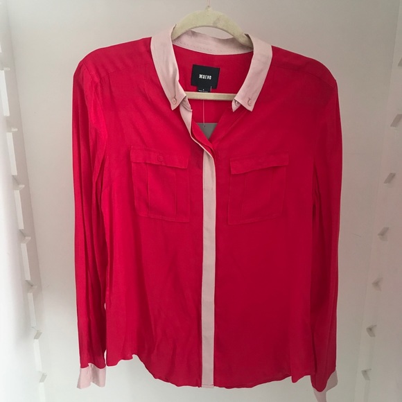 NWT Anthro Maeve Silk Button Up | 4 - Picture 2 of 7